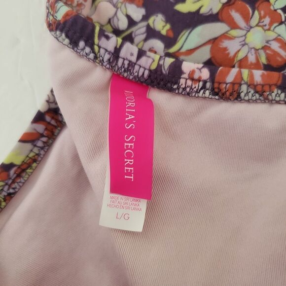 *Victoria's Secret Floral Strappy Swim Bottom Sz.L - Picture 4 of 6